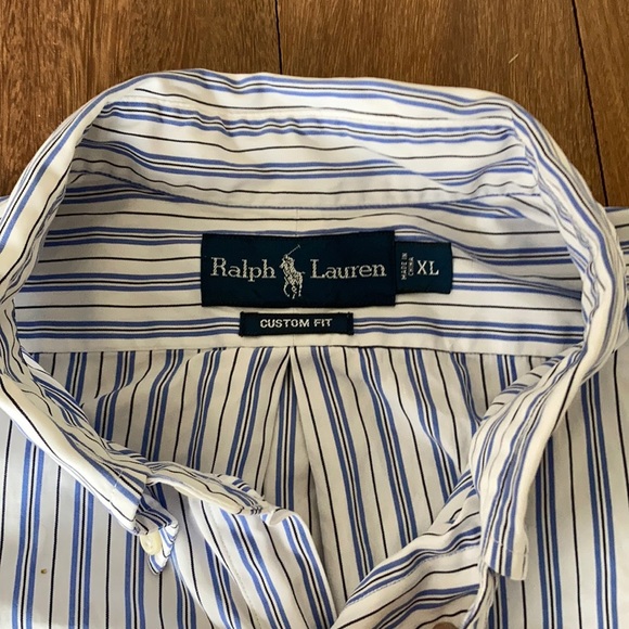 Ralph Lauren CUSTOM FIT long sleeve button down check shirt men's size L / eaa470122